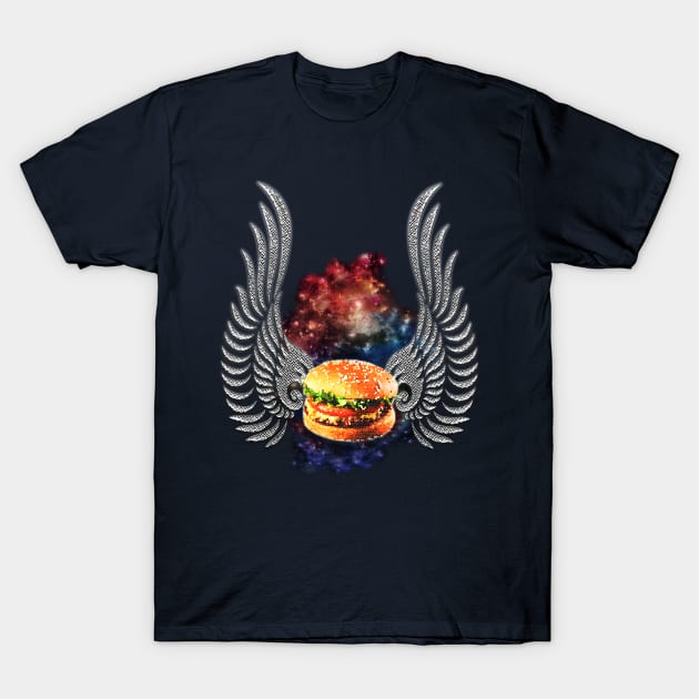 Flying Burger T-Shirt by tsign703